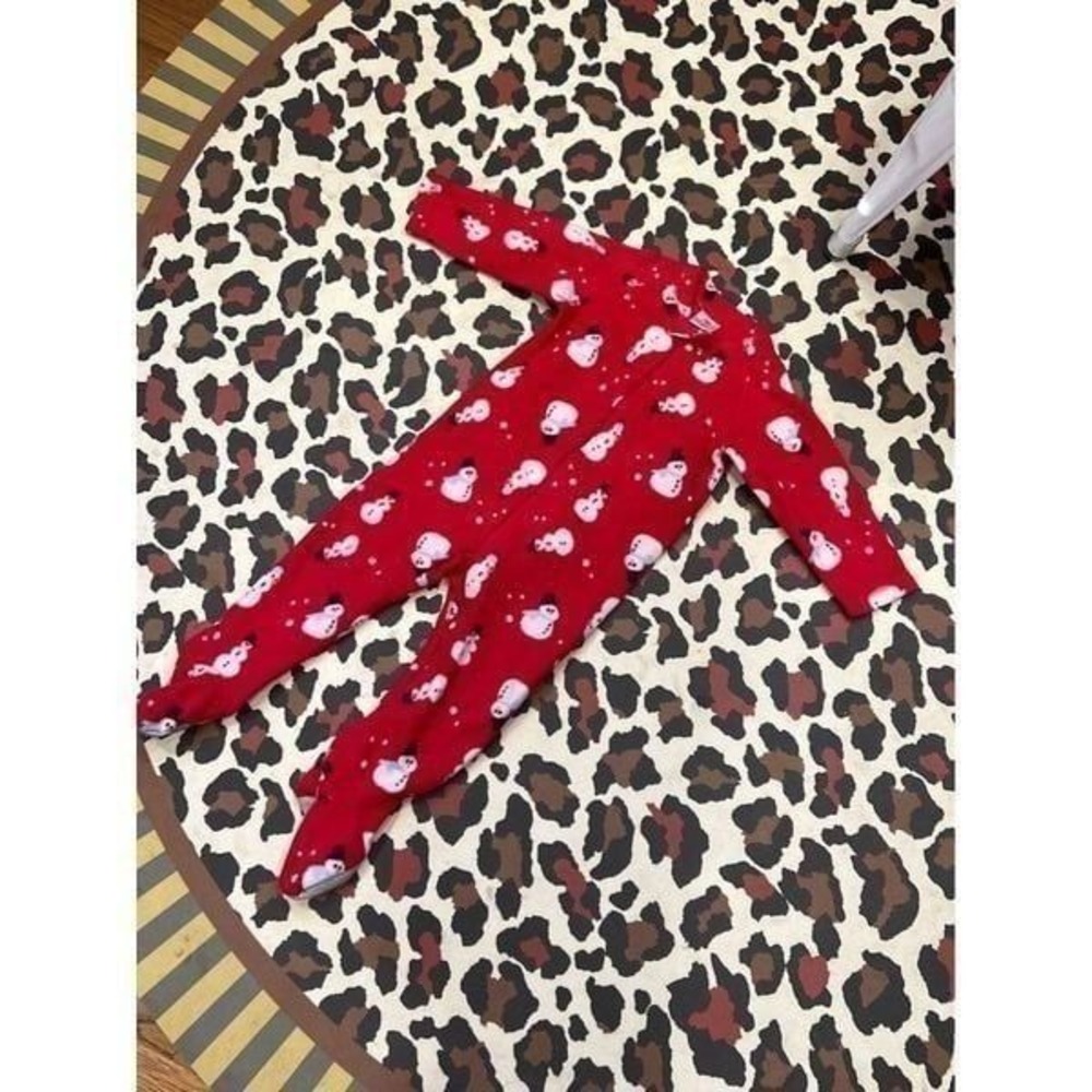 Hanna Andersson fleece sleeper 80 snowmen
